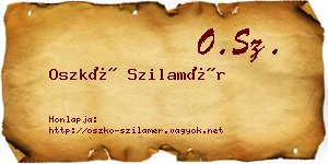 Oszkó Szilamér névjegykártya